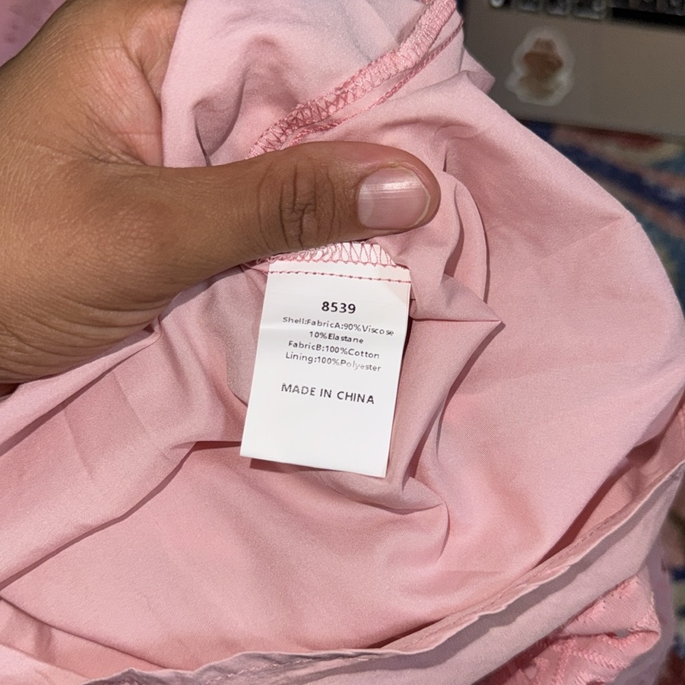 Pink Tiered A-line Maxi Dress with pockets - Picture 7 of 11
